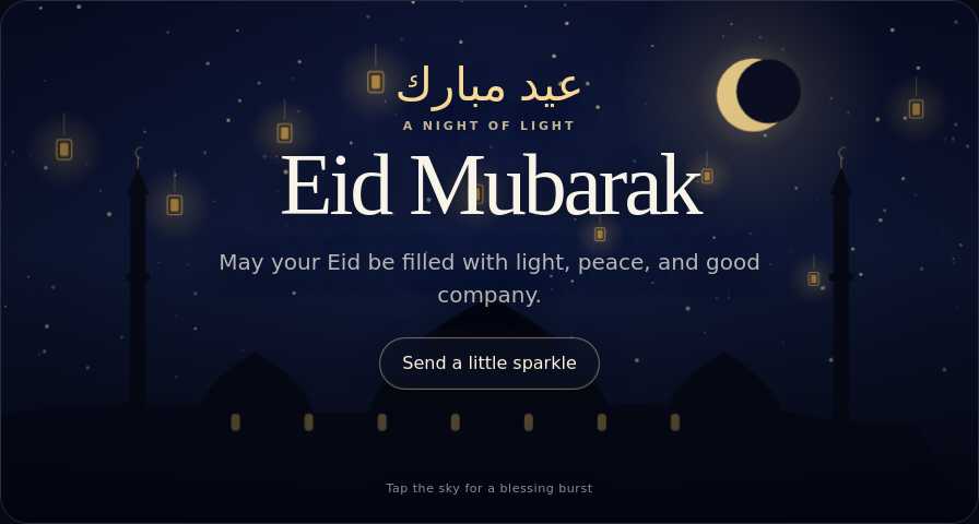 Happy Eid — Eid Mubarak actual widget preview