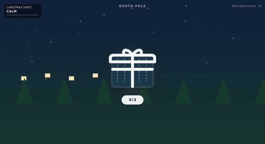 Three-Tap Christmas Gift Vault actual widget preview