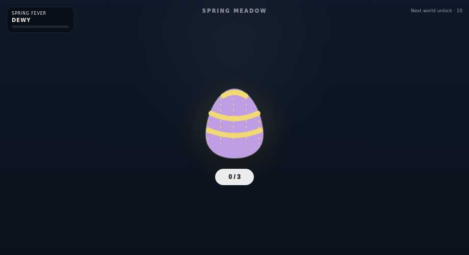 Three-Tap Easter Egg Garden actual widget preview
