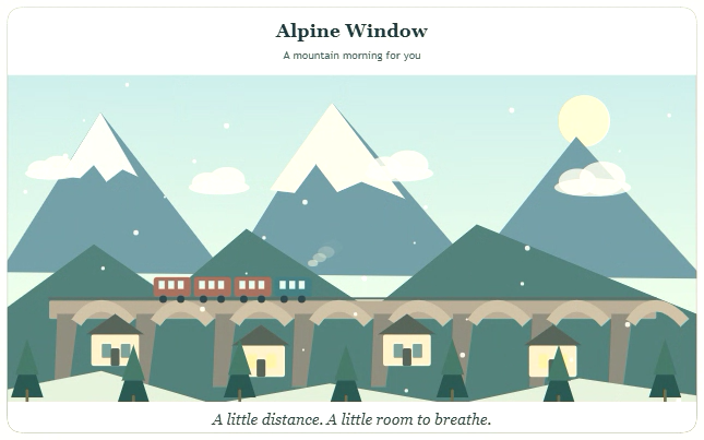 Alpine Window actual widget preview