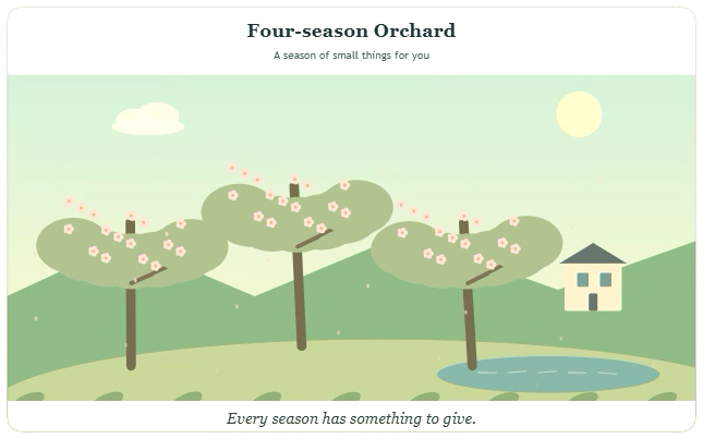 Four-season Orchard actual widget preview