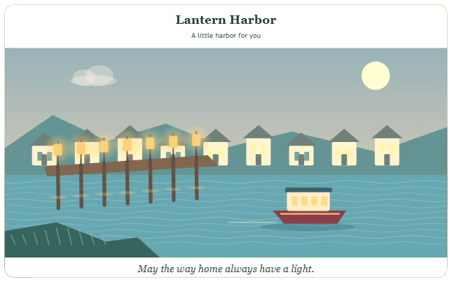 Lantern Harbor actual widget preview