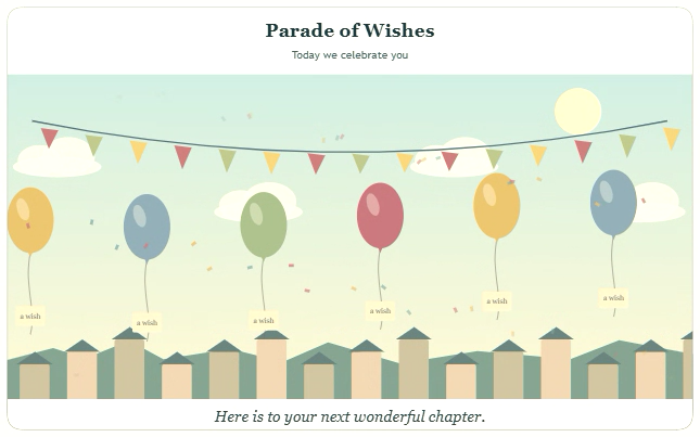 Parade of Wishes actual widget preview