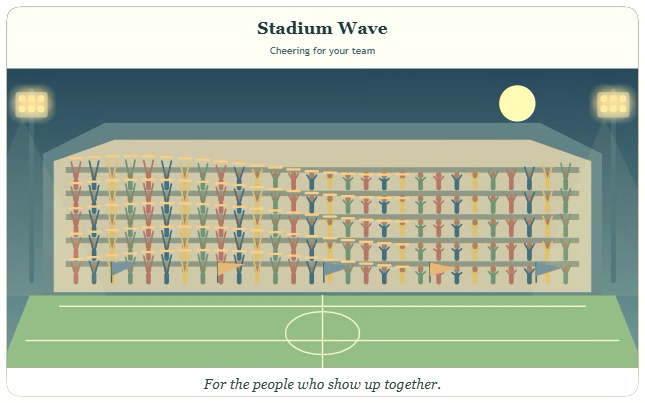 Stadium Wave actual widget preview